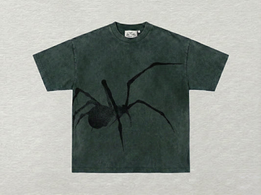 VÉRIX Spider Vintage Tee - Washed Forest