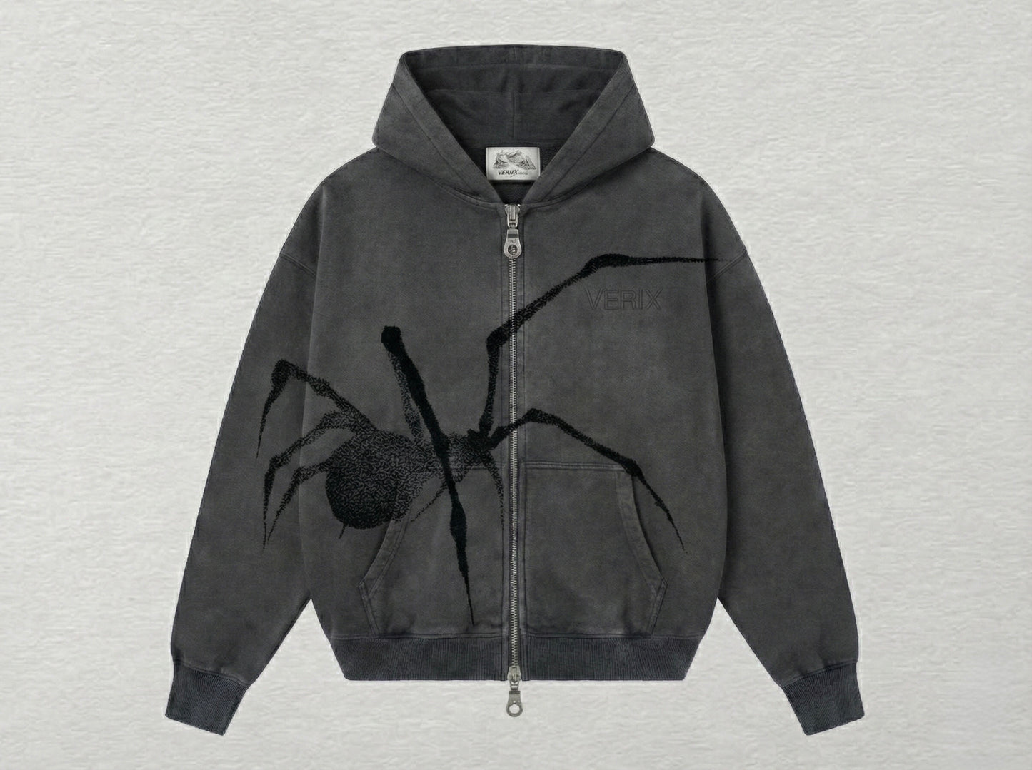 VÉRIX Shadow Spider Zip-Up - Charcoal