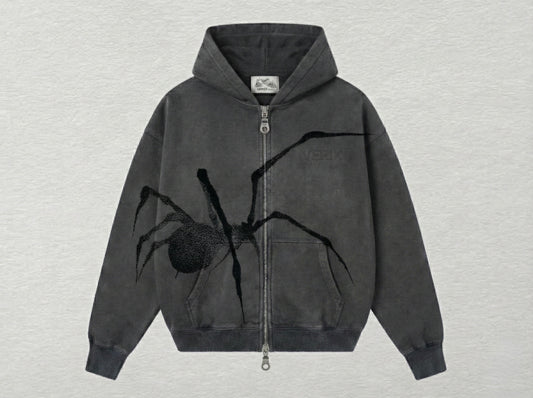 VÉRIX Shadow Spider Zip-Up - Charcoal