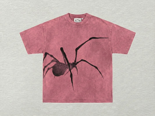 VÉRIX Spider Vintage Tee -Rose/Pink